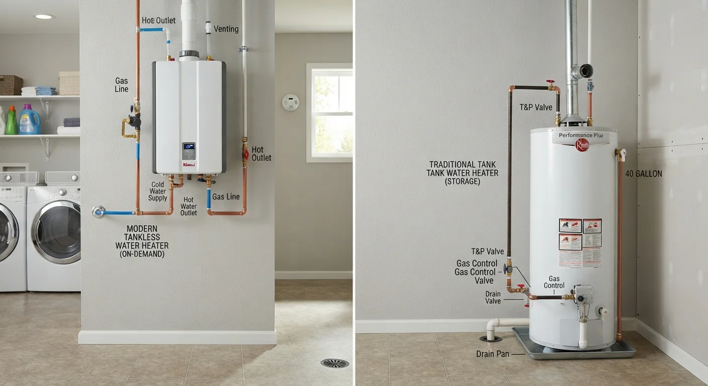 Tankless vs. Traditional Water Heaters: A Practical Comparison for Homeowners